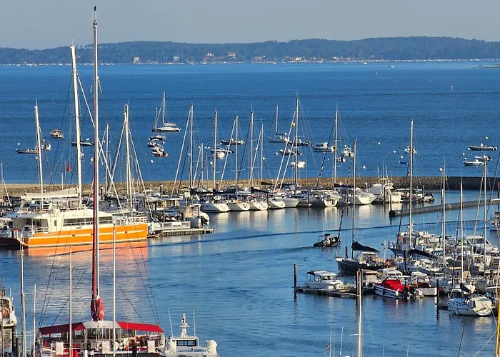 Vue Panoramique Sur Bassin,piscine Et Terrasse Lägenhet Arcachon